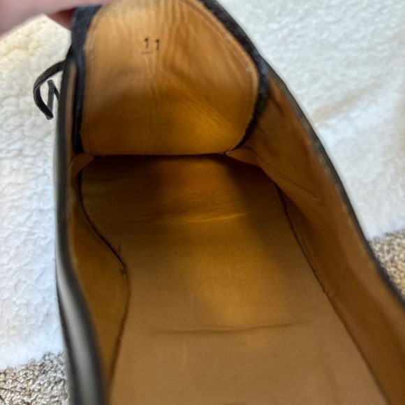 Jack Erwin Made by Hand Leather Black Oxford Shoe Size 11 - Picture 8 of 9